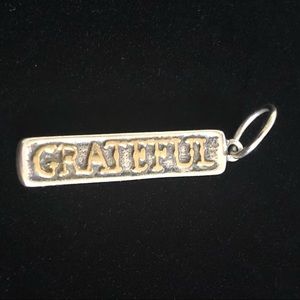 Grateful charm Grace & Heart Sterling silver 925 nickel free Beatitude